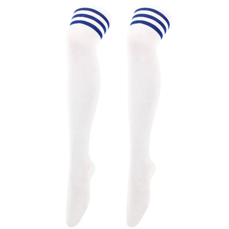 1Pair Striped Long Socks Women Sexy Over Knee Thigh High Socks Over The Knee Stockings Ladies Girls Warm Long Tube Socks ﻿