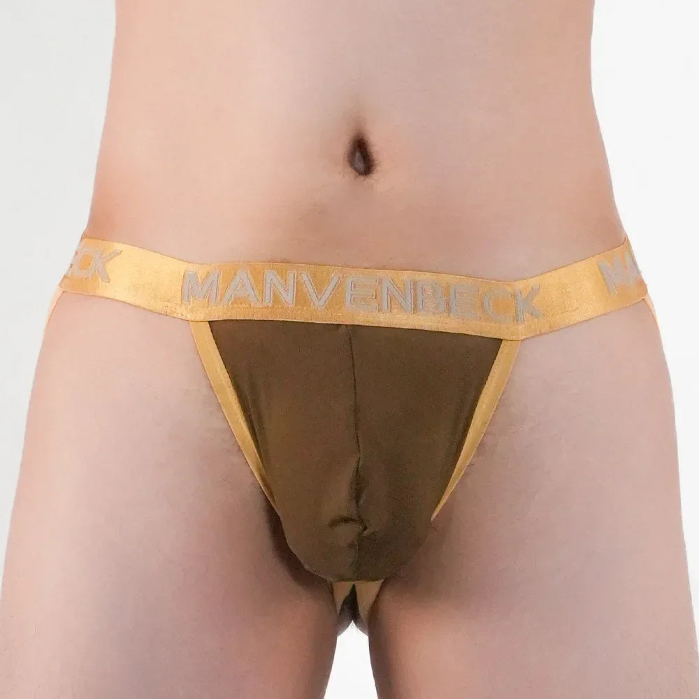1PC Sexy Men Underwear Panochas Jockstrap T-Back Thongs Cueca Gay Tangas Mens Bikini Brief Nylon Fast Dry As Underwear Swimwear