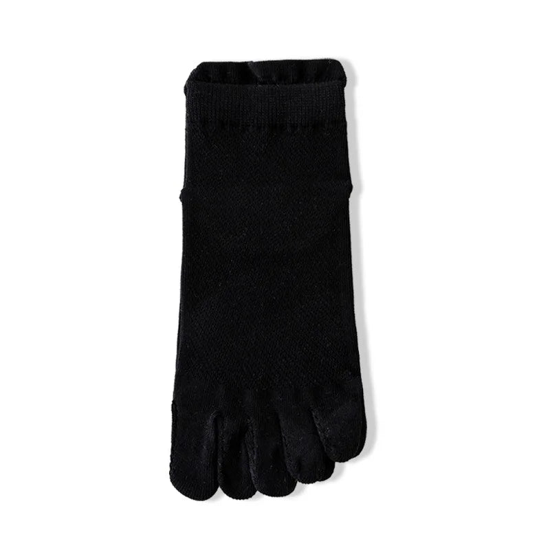 Unisex Toe Socks Men And Women Fingers Sock Breathable Pure Cotton Sports Sock Mesh Deodorant Sweat Absorption Solid Color Socks