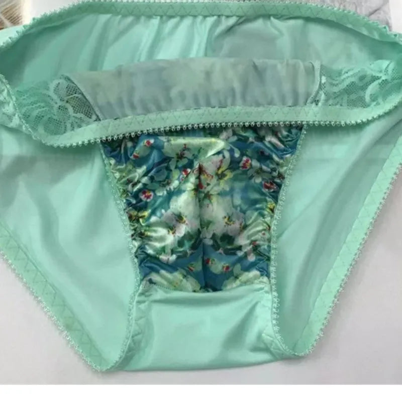Sexy Men Underwear Breathable Soft Lace Silk Briefs Lingerie Man Underpants Jockstrap Pouch Panties