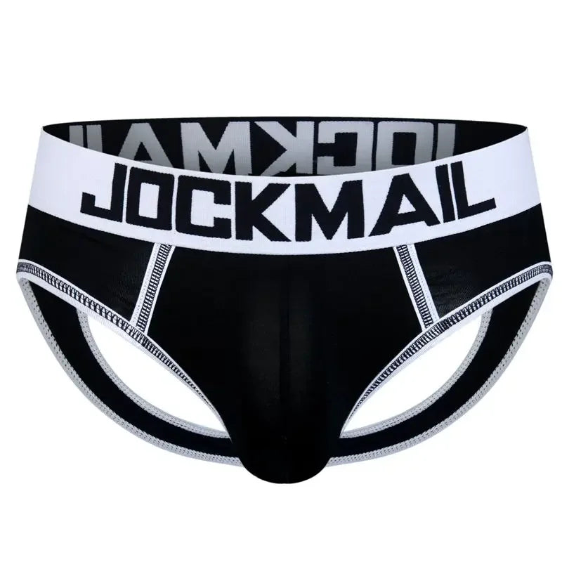 Sexy Men Underwear Thong Jockstrap Briefs Backless Cotton Jock Strap Homme Slip Erotic String Homens Cueca Gay Penis Pouch