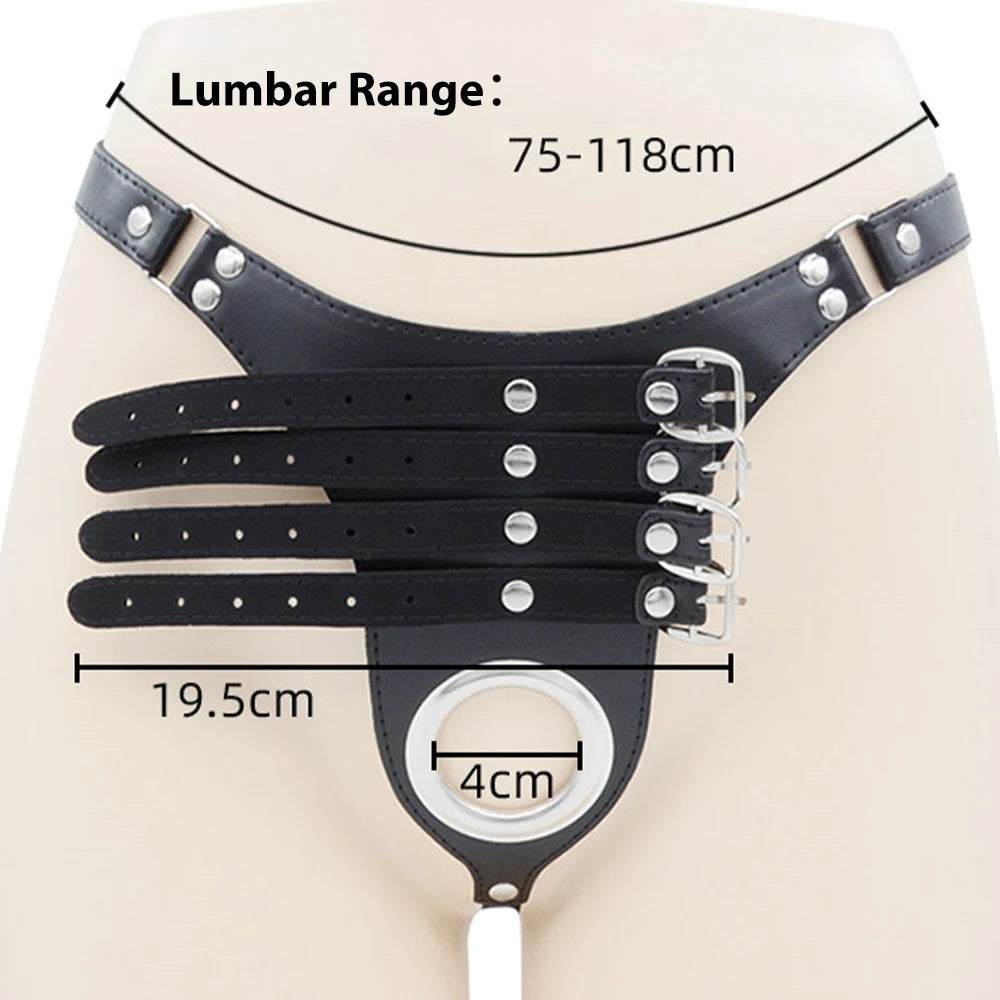 Strapon Male Chastity Pants Belt Sexy Lingerie Panties Harness Leather Thong SM penis Bondage Restraint Femboy Sex Toys for Men