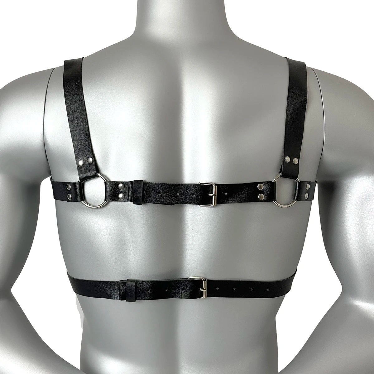 Male Leather Chest Harness Adjustable Lingerie Fetish Gay Clothing Accessories Body Bondage Goth Punk Club Cage Strap for Men