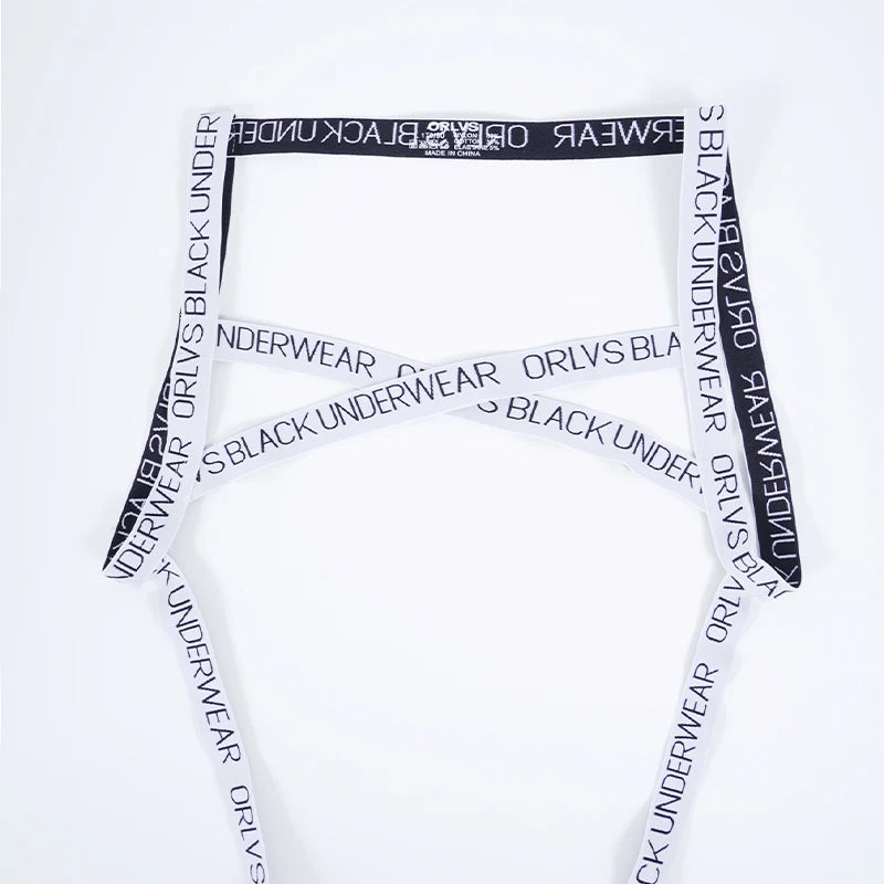 Men's High Elastic Jockstrap Bandage Bodysuit Sexy Hollow out Rings Thong Invisible Erotic Shaping Underwear Sports Underpants
