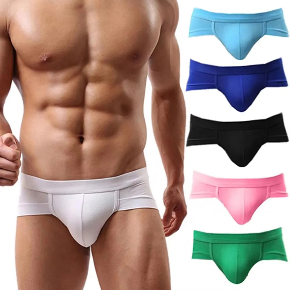 1PC Sexy Men Briefs Underwear Mens Panties Modal Ropa Interior Hombre Slip Male Calzoncillos Breathable U Bulge Pouch Underpants