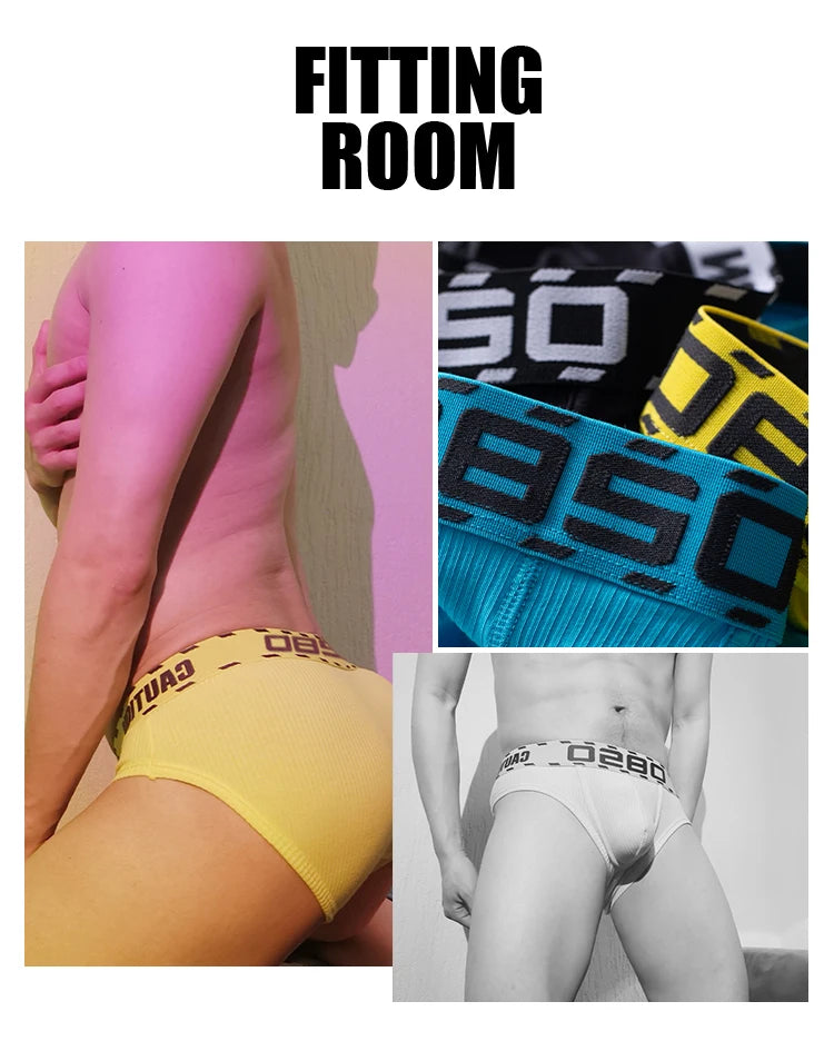 Cotton Breathable Men Underwear Briefs Sissy Bikini Men Briefs Low Waist Mens Briefs Underpants Mens Trunks Panties