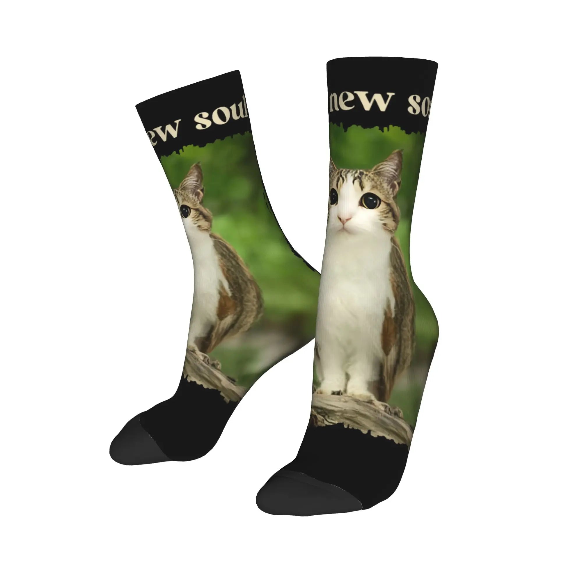 Unisex Men Socks Funny Meowl Meme Cat Owl Meme Brainrot Gen Stockings Winter Harajuku High Quality Socks Sports Anti Skid Socks