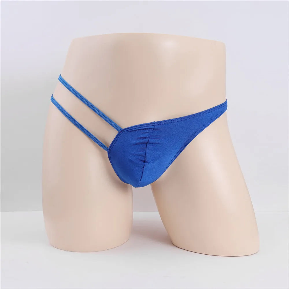 Men's Thongs One-sided Hollow G-String Sexy Underwear For Men Low-Rise Briefs Bandage Jockstrap Male Thong T-Back Underpants New