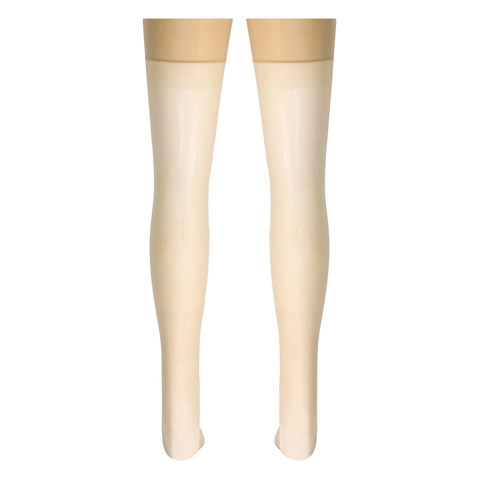 Sexy Mens Lingerie Glossy See-through Stockings Thin Shiny Solid Color Stretchy Sheer Thigh High Socks Sissy Stockings