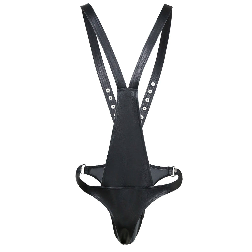 Male harness Underwear Thong Sexy Lingerie Costume Body Straps Leather Fierce man Thongs Clubwear