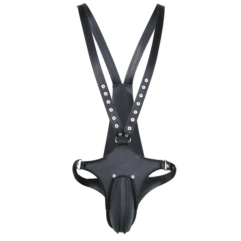 Male harness Underwear Thong Sexy Lingerie Costume Body Straps Leather Fierce man Thongs Clubwear