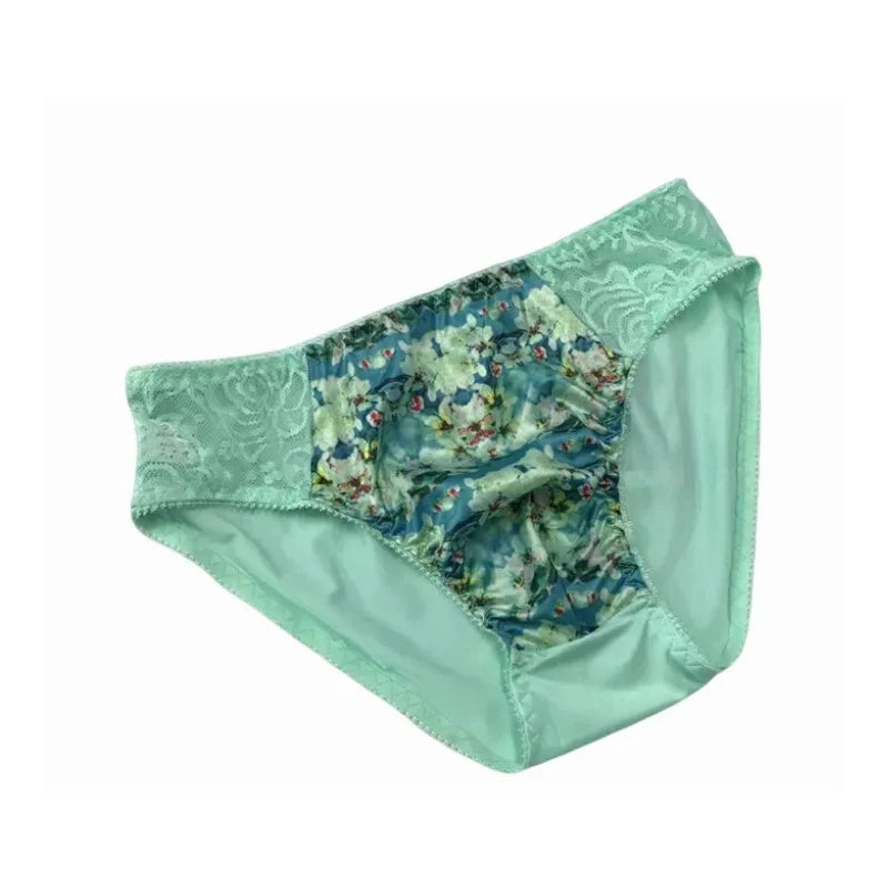 Sexy Men Underwear Breathable Soft Lace Silk Briefs Lingerie Man Underpants Jockstrap Pouch Panties