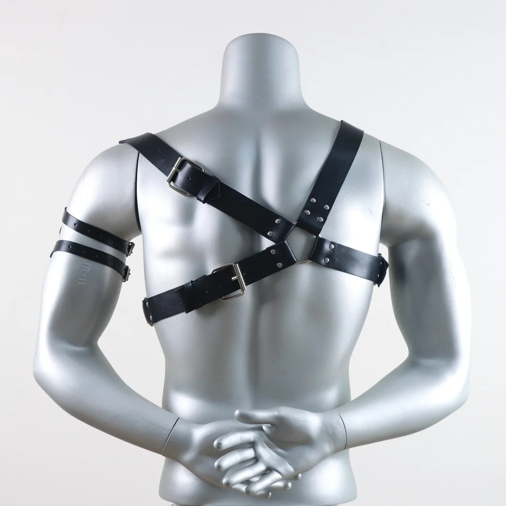 Men Sexy Punk Belt Harness Adjustable Belt Body Goth Harness Strap Cosplay Clothing for Adult Party Clubwear Belt