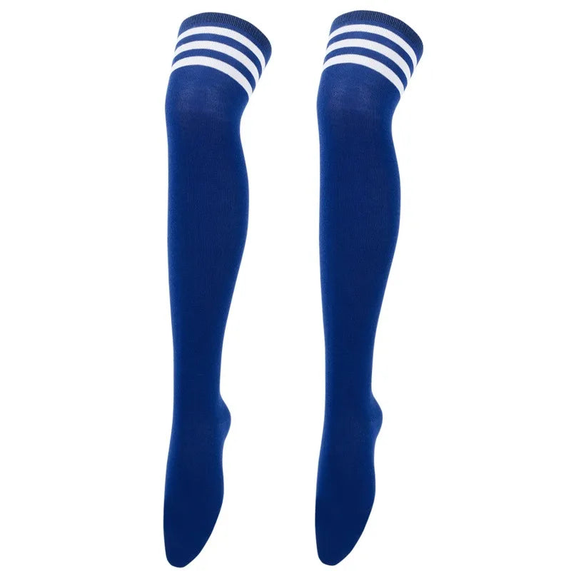 1Pair Striped Long Socks Women Sexy Over Knee Thigh High Socks Over The Knee Stockings Ladies Girls Warm Long Tube Socks ﻿