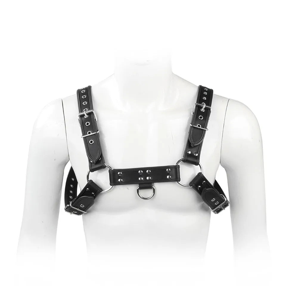 6 Colors Men Harness English Bull Dog Leather Chest Belt Fetish Clothing Sexy Straps Bondage Erotic Products Sex Toys For Men