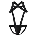 Men's Jockstrap Underwear Bodysuit Suspender Jumpsuits Sexy Lingerie Men Harness Hollow Out Bondage Elastic Hole Erotic Costume