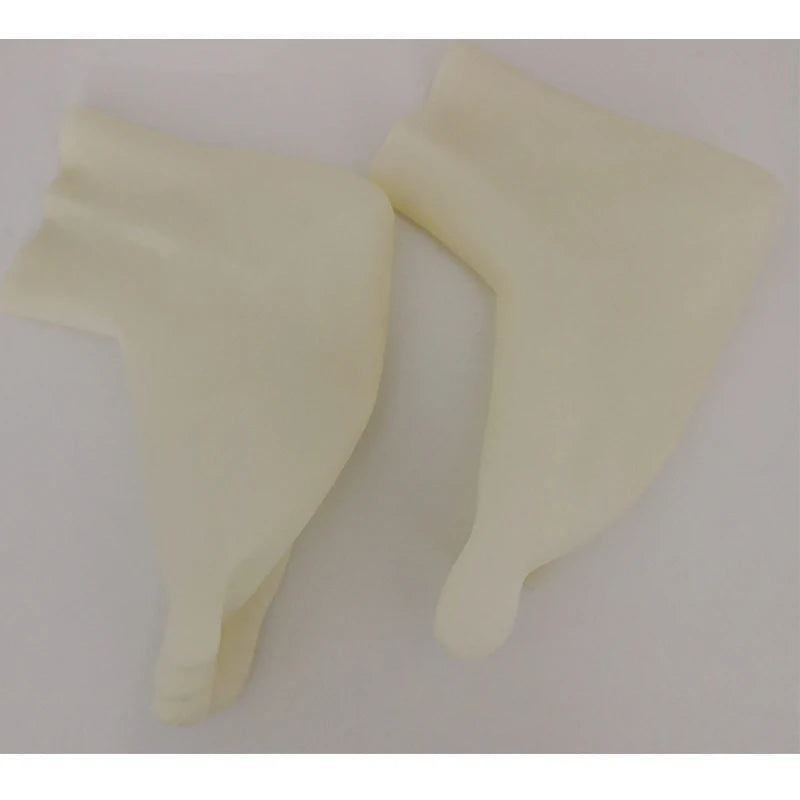 Mould Latex Socks Sexy Fetish Short Length Rubber Seamless 3D 5 Toe Black Transparent Socks for Men Women