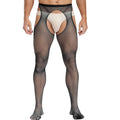 Sexy Pantyhose for Mens Night Wear Socks Male Colorful Tights Men's Open Crotch Legging Gentleman Small Fishnet Bodystockings