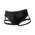 Men’s Thin Ice Silk Suspender Breathable Jockstrap Briefs U Convex Pouch Panties Erotic Solid Color Elastic Low Rise Underpants