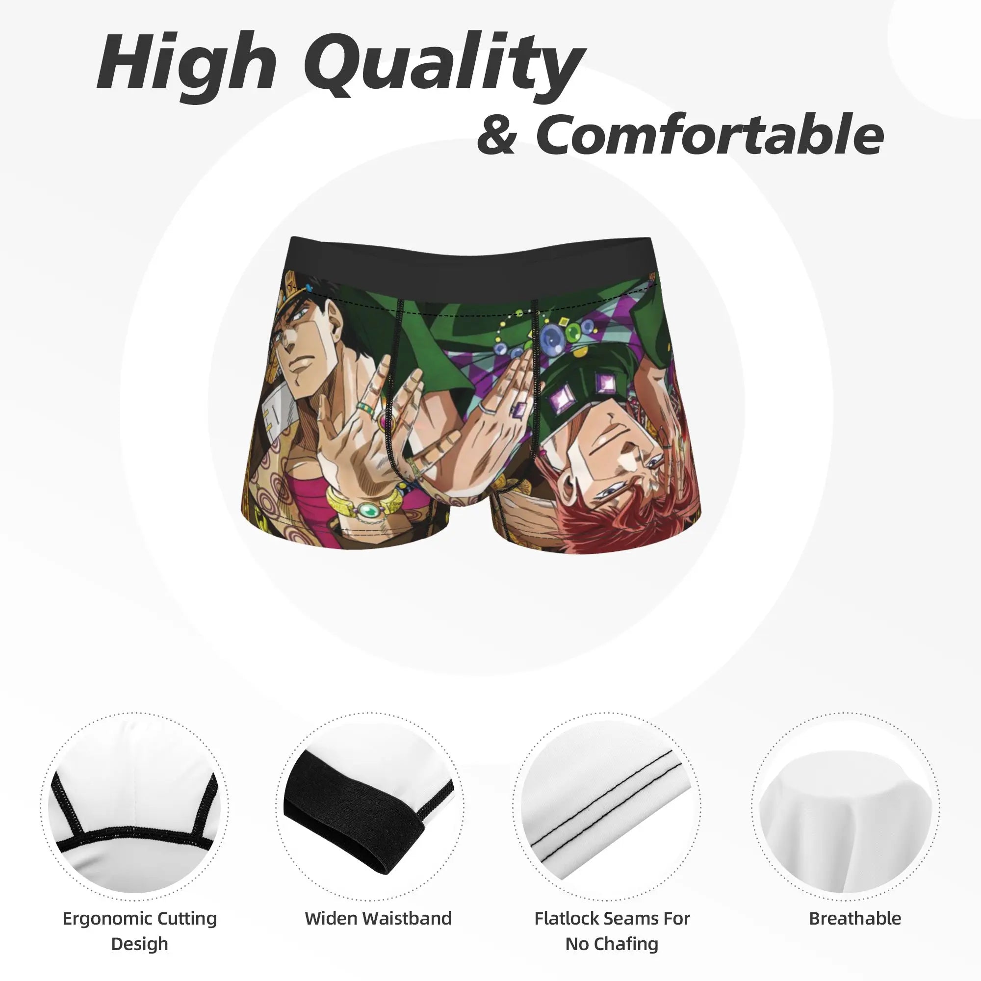 JoJo's Bizarre Adventure Underpants Homme Panties Man Underwear JoJo Comfortable Shorts Boxer Briefs