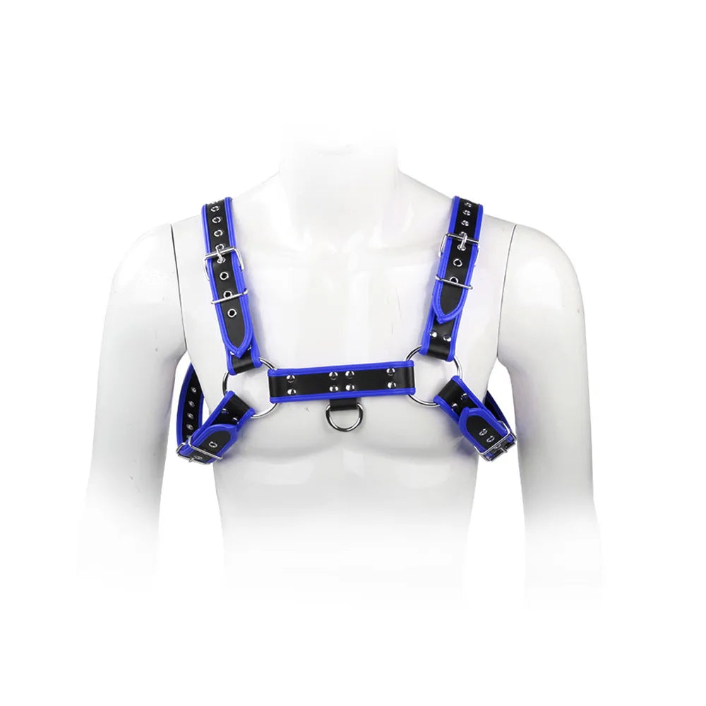 6 Colors Men Harness English Bull Dog Leather Chest Belt Fetish Clothing Sexy Straps Bondage Erotic Products Sex Toys For Men