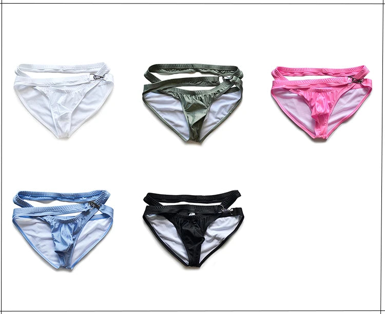 Man’s Underwear Cuecas Masculinas Double Layer Men‘s Swimming Trunks Gay Ropa Interior Hombre Tie Men’s Underpants Personality