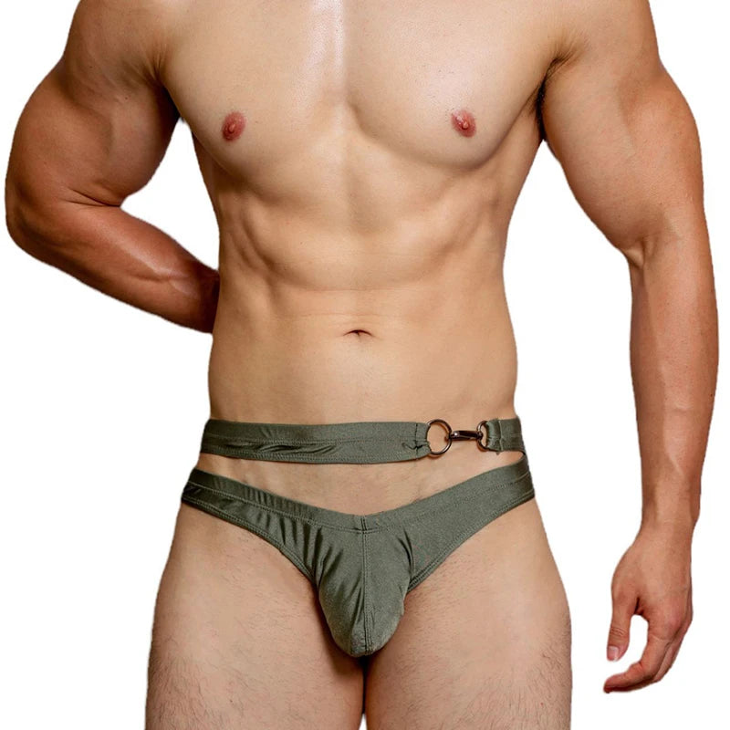 Man’s Underwear Cuecas Masculinas Double Layer Men‘s Swimming Trunks Gay Ropa Interior Hombre Tie Men’s Underpants Personality