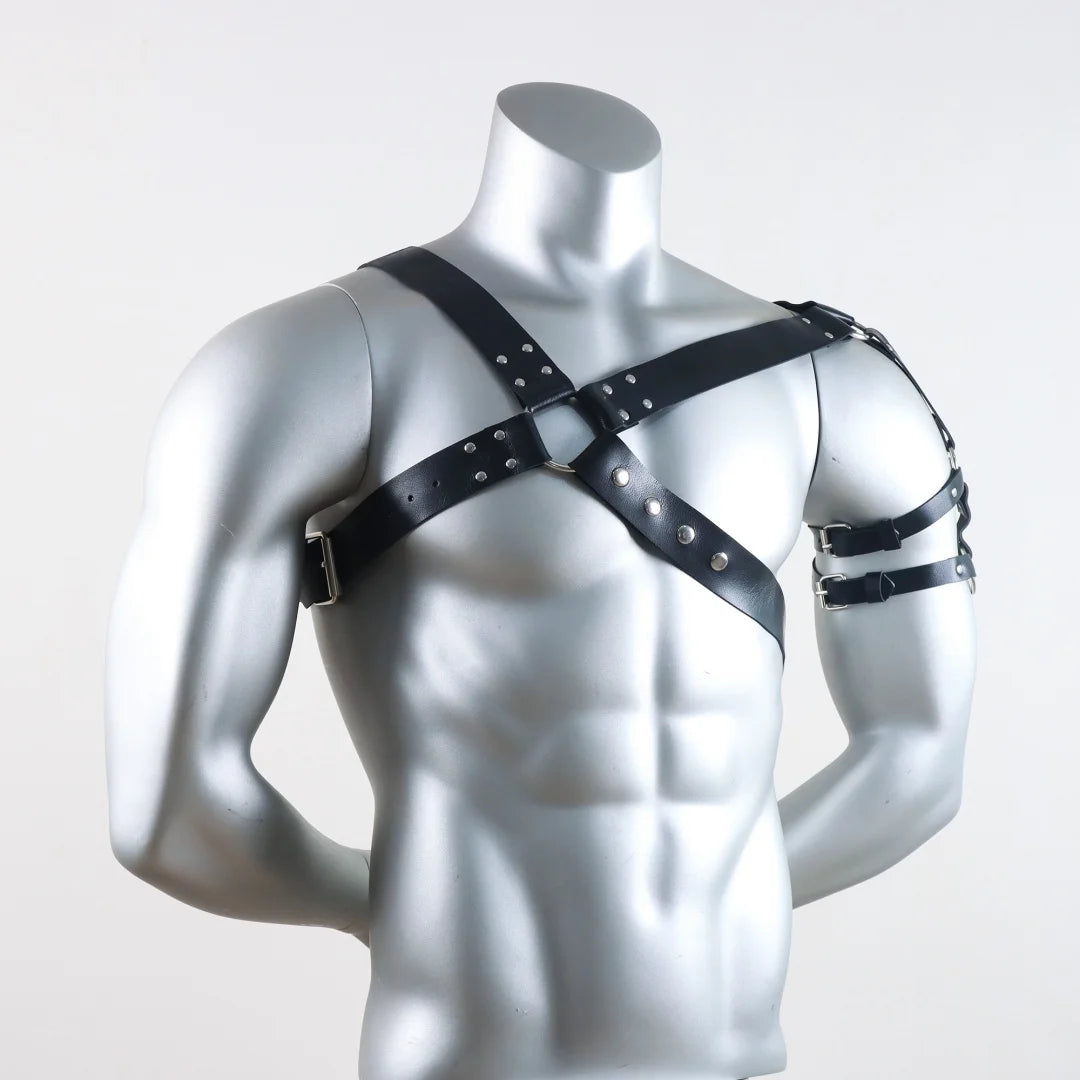 Men Sexy Punk Belt Harness Adjustable Belt Body Goth Harness Strap Cosplay Clothing for Adult Party Clubwear Belt