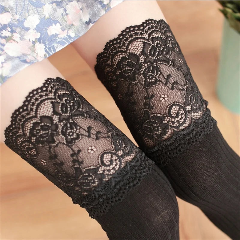 Sexy Over Knee Socks for Women Striped Warm Thigh High Stocking Girls Long Socks Autumn Winter Warm Long Cotton Stocking Medias
