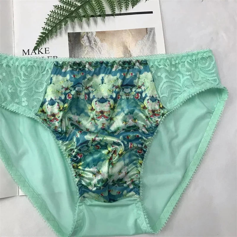 Sexy Men Underwear Breathable Soft Lace Silk Briefs Lingerie Man Underpants Jockstrap Pouch Panties