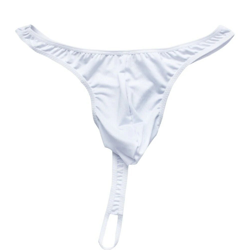 Men Bulge Pouch Thong  Sexy Lingerie  Low Rise Jockstrap G-string T-back Ring Bikini Underwear Briefs Underpants Panties