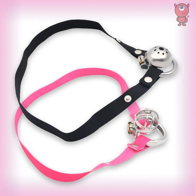 Male Chastity Cage Strap Anti-off Device Elastic Auxiliary Belt Adjustable Ring Underwear Rope   Device Auxiliary Strap Penises