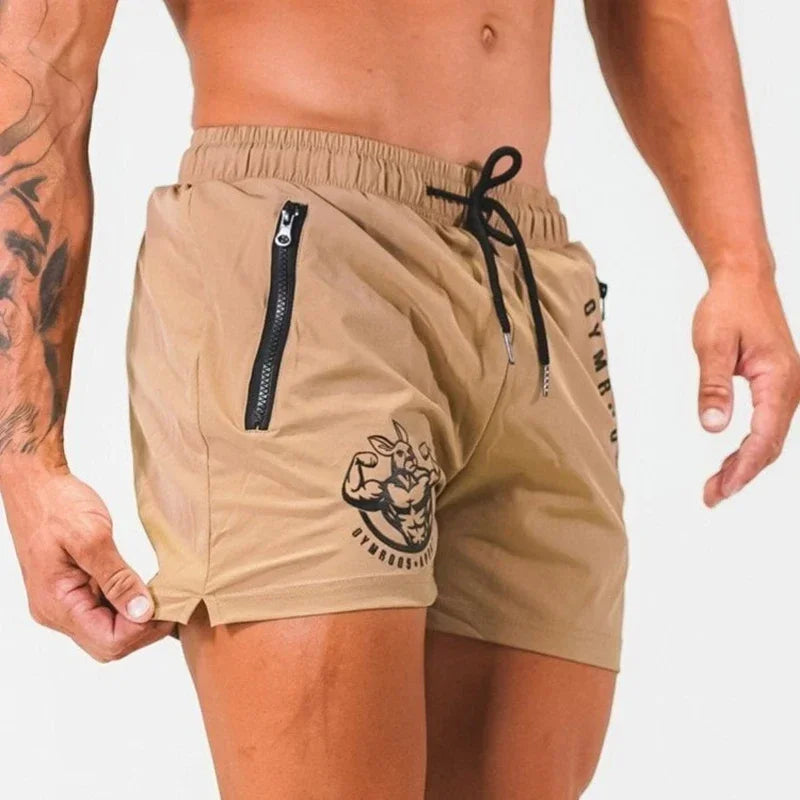 Sports Shorts Men Gym Workout Running Shorts Bodybuilding Joggers Summer Fitness Training Jogging Short Pants Male Beach pants