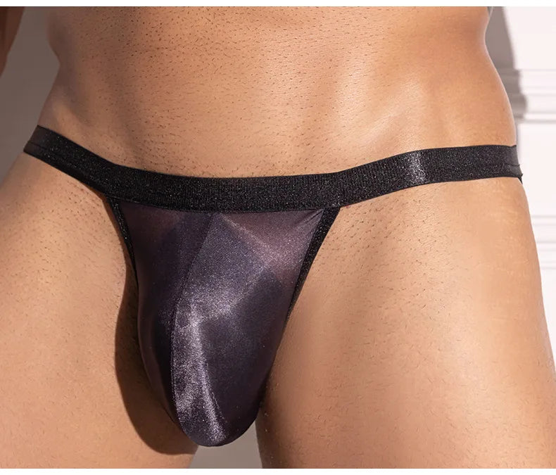 Men's Panties Mini Briefs Sexy U Convex Bulge Pouch Sheer See Through Thong Slip Man Underwear Low Waist Porn Gay Wear Underpant