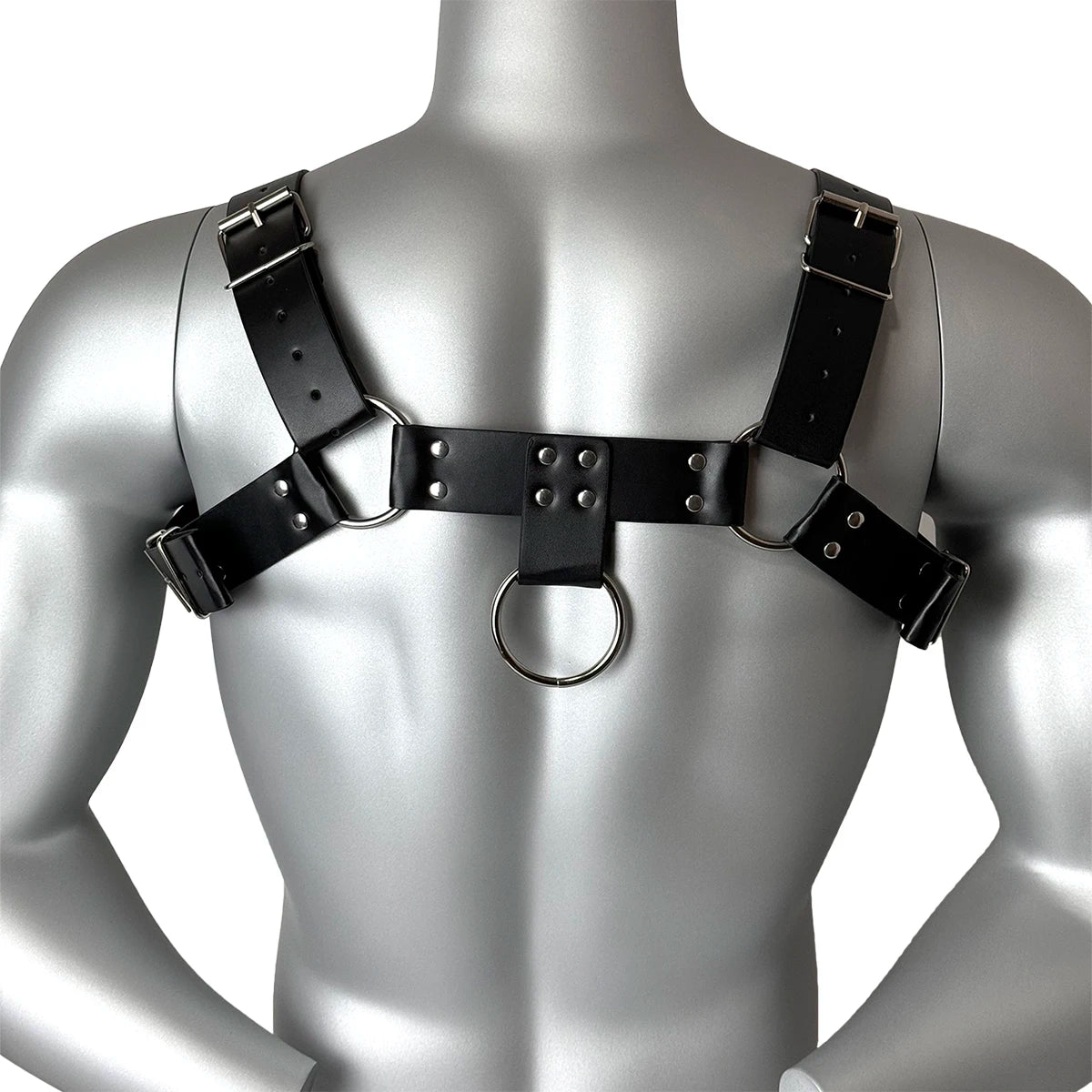 Male Leather Chest Harness Adjustable Lingerie Fetish Gay Clothing Accessories Body Bondage Goth Punk Club Cage Strap for Men