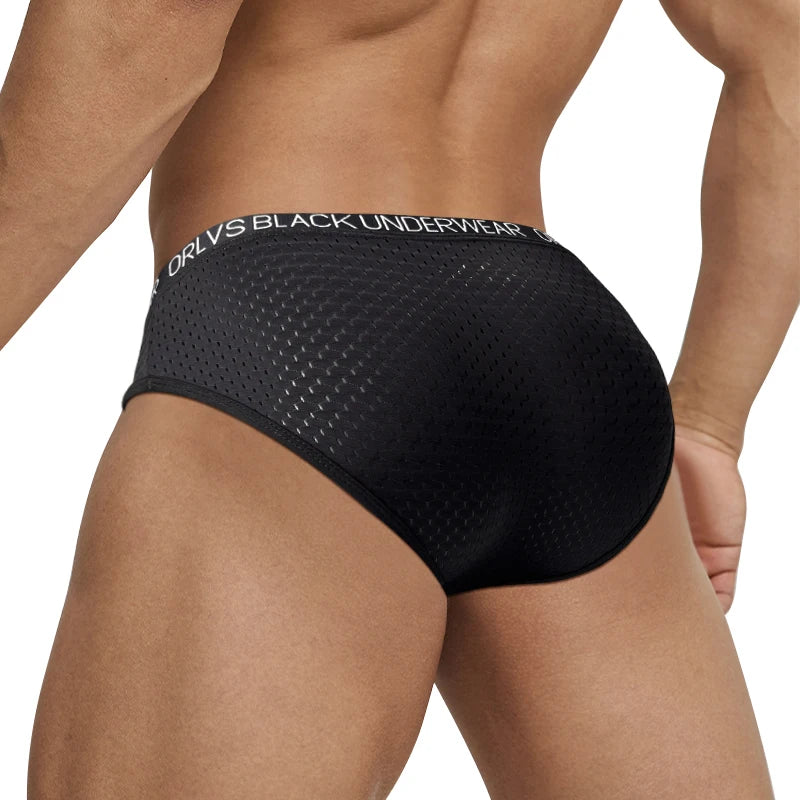 Sexy Men Mesh Underwear Briefs Gay Pouch Cuecas Man Sissy Panties Thongs Men's Underpants Slip Homme Srting Male Underwear