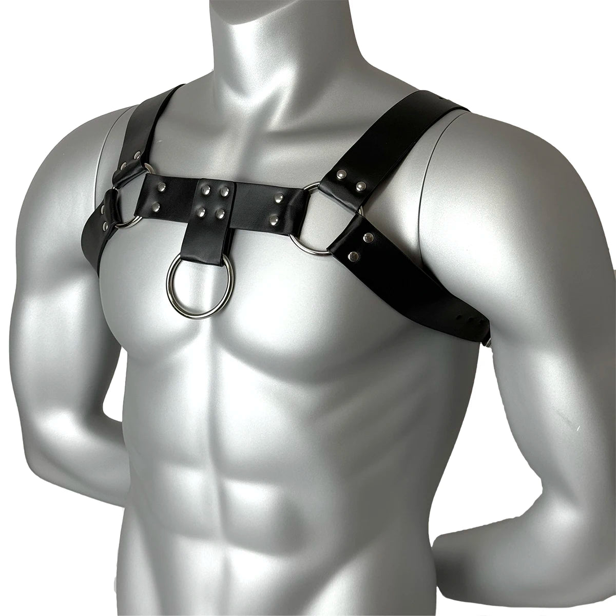 Male Leather Chest Harness Adjustable Lingerie Fetish Gay Clothing Accessories Body Bondage Goth Punk Club Cage Strap for Men