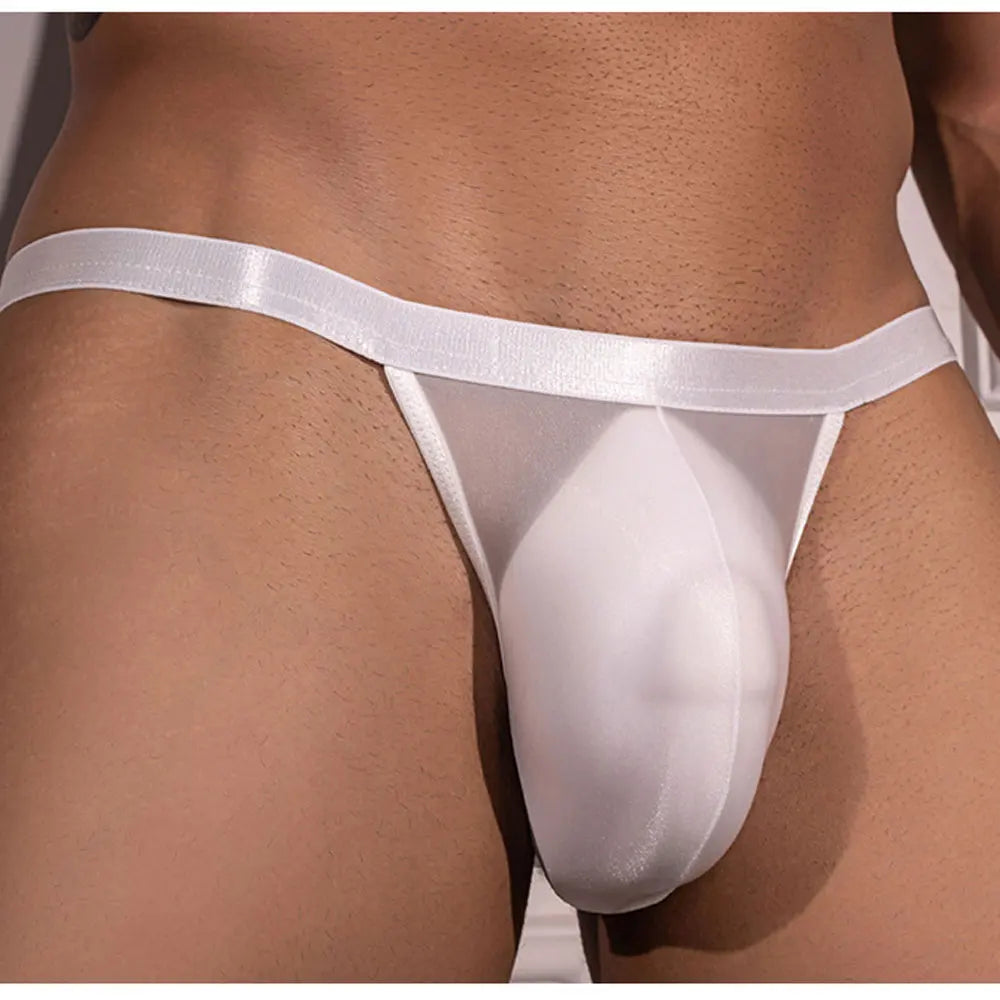 Men's Panties Mini Briefs Sexy U Convex Bulge Pouch Sheer See Through Thong Slip Man Underwear Low Waist Porn Gay Wear Underpant