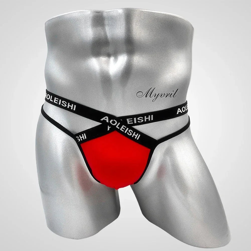 Men's Jock Strap Thongs bikini Briefs Breathable G-Strings T-back Panties Men Underwear Low Rise Lingerie Underpants
