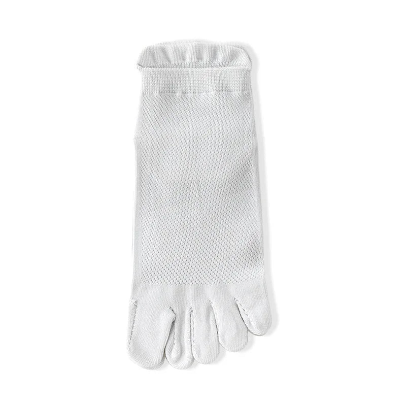 Unisex Toe Socks Men And Women Fingers Sock Breathable Pure Cotton Sports Sock Mesh Deodorant Sweat Absorption Solid Color Socks