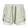 Men's Gym 2 in 1 Quick Dry Double-deck Casual Shorts Jogging Fitness Basketball Short Pants Male Summer Sports Workout Bottoms