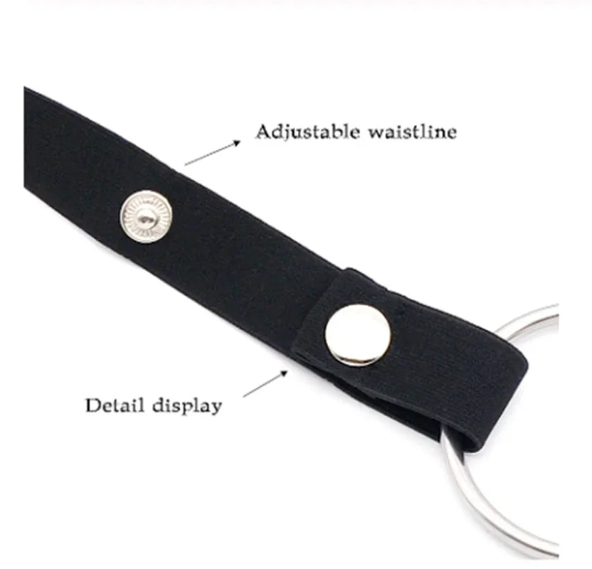 Male Chastity Cage Strap Anti-off Device Elastic Auxiliary Belt Adjustable Ring Underwear Rope   Device Auxiliary Strap Penises
