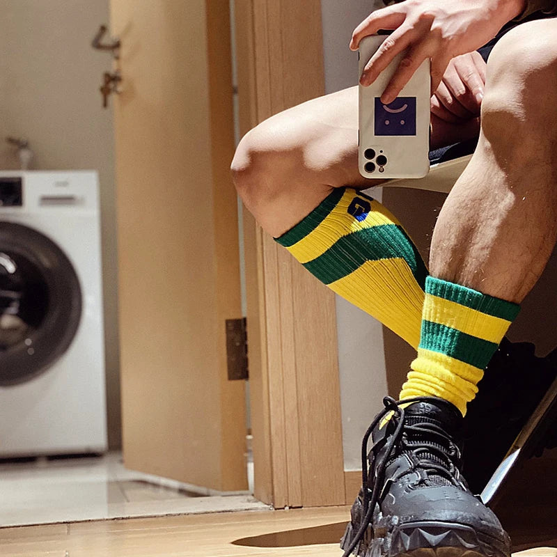 Socks Fashion Calcetines Hombre Meias High Tube Socks For Men Cotton Basketball Ropa De Hombre Sport Socks