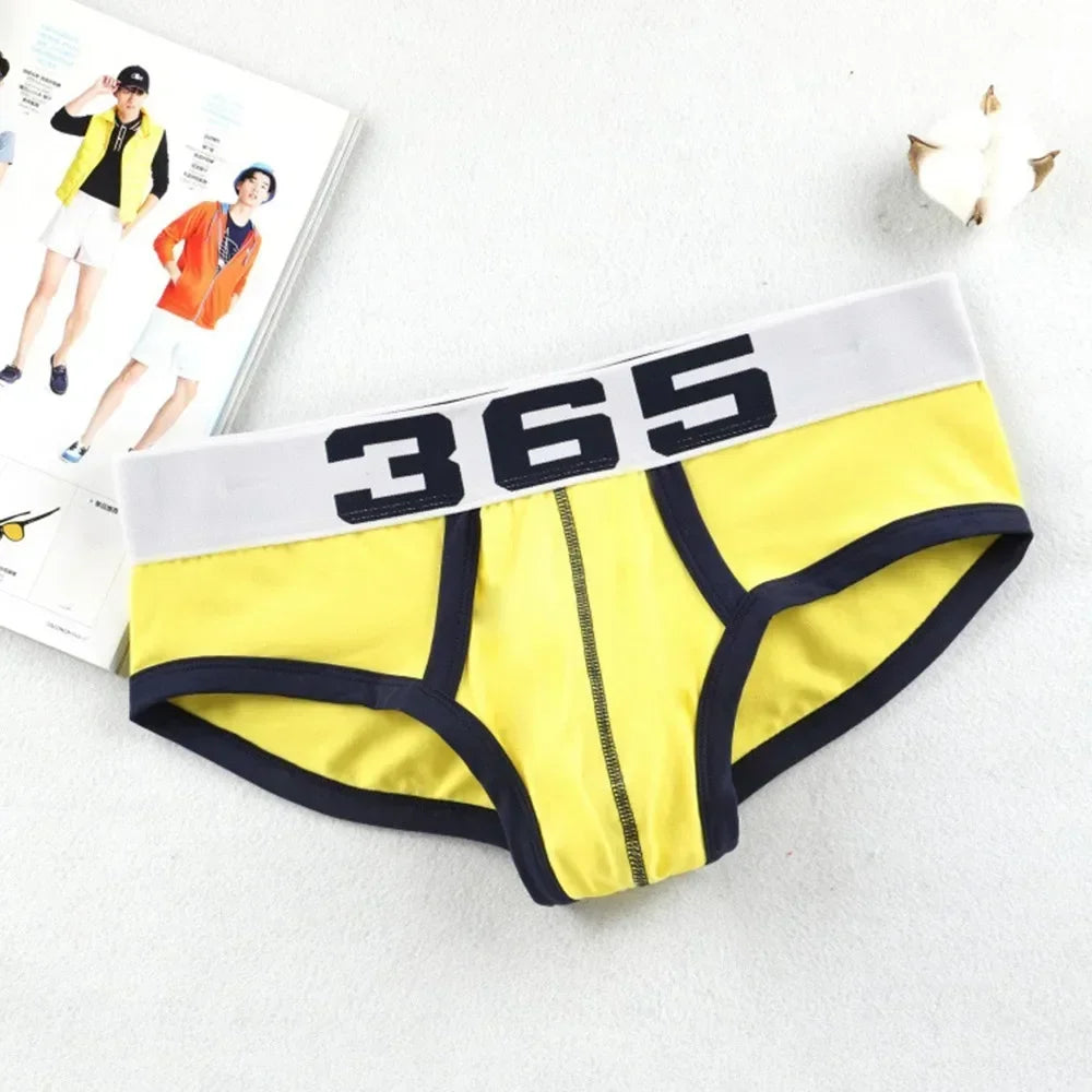 Men's Sexy Briefs Cotton Underwear Breathable Low Waist U Convex Briefs Underpants Gays Clothes Sissy Panties Bottom Shorts Pant
