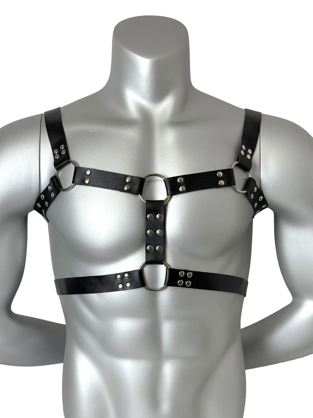 Sexy Men Harness Leather Chest Harness Belt Metal Rivets Fetish Gay Adjustable Belt Punk Rave Erotic Fetish Clothing Accessories
