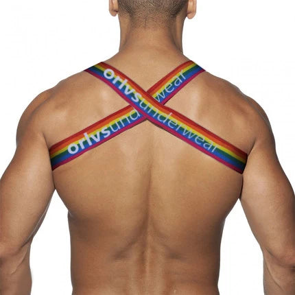 Sexy Elastic Band Harness Men Shoulder Straps Chest Bondage Muscle Halter Belt Men Bodysuite Gay Clubwear Club Party Costume
