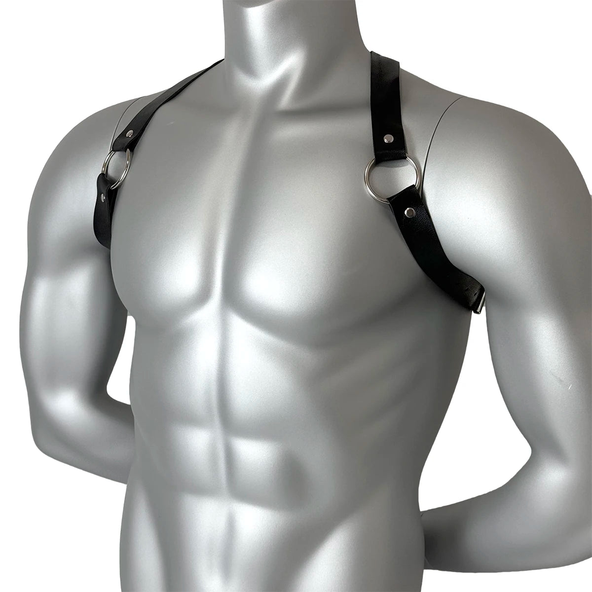 Men's Black Leather Straps Adjustable Sexy Fashionable Body Straps Daily Halloween Parties Music Festivals Clothing Accessories