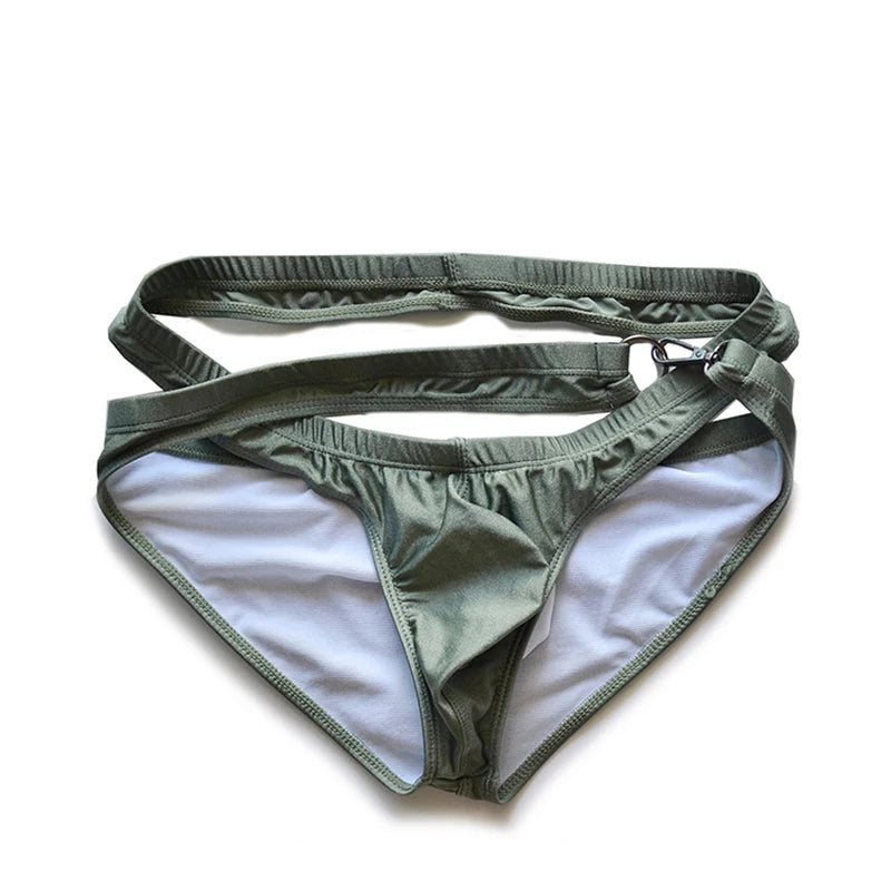 Man’s Underwear Cuecas Masculinas Double Layer Men‘s Swimming Trunks Gay Ropa Interior Hombre Tie Men’s Underpants Personality
