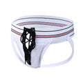 3 Inch Waistband Men's Athletic Supporter Jockstrap Sexy Strip Footballer Lace Up Gay Penis String Open Underwear LGBT Clubwear