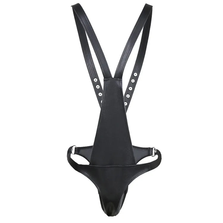 Male harness Underwear Thong Sexy Lingerie Costume Body Straps Leather Fierce man Thongs Clubwear